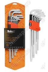 AT-9-21 Набор Г-образных ключей TORX удлинённых 9 предметов, пласт.подвес