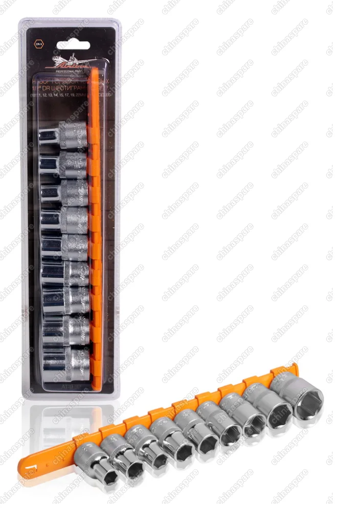 AT-9-32 Набор головок торцевых 1/2 дюйма DR шестигранных 9пр.