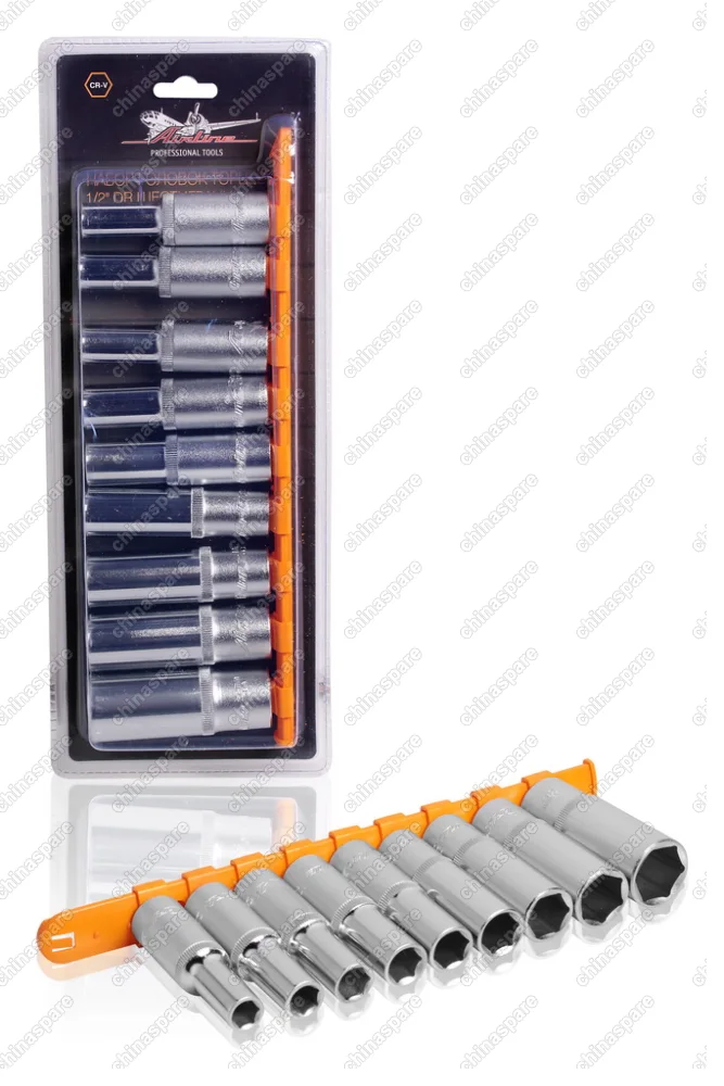 AT-9-35 Набор головок торцевых 1/2 дюйма DR шестигранных 9пр.