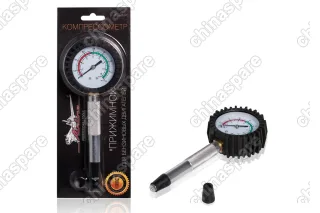 AT-CM-01 Компрессометр Прижимной, манометр в резиновом чехле, блистер