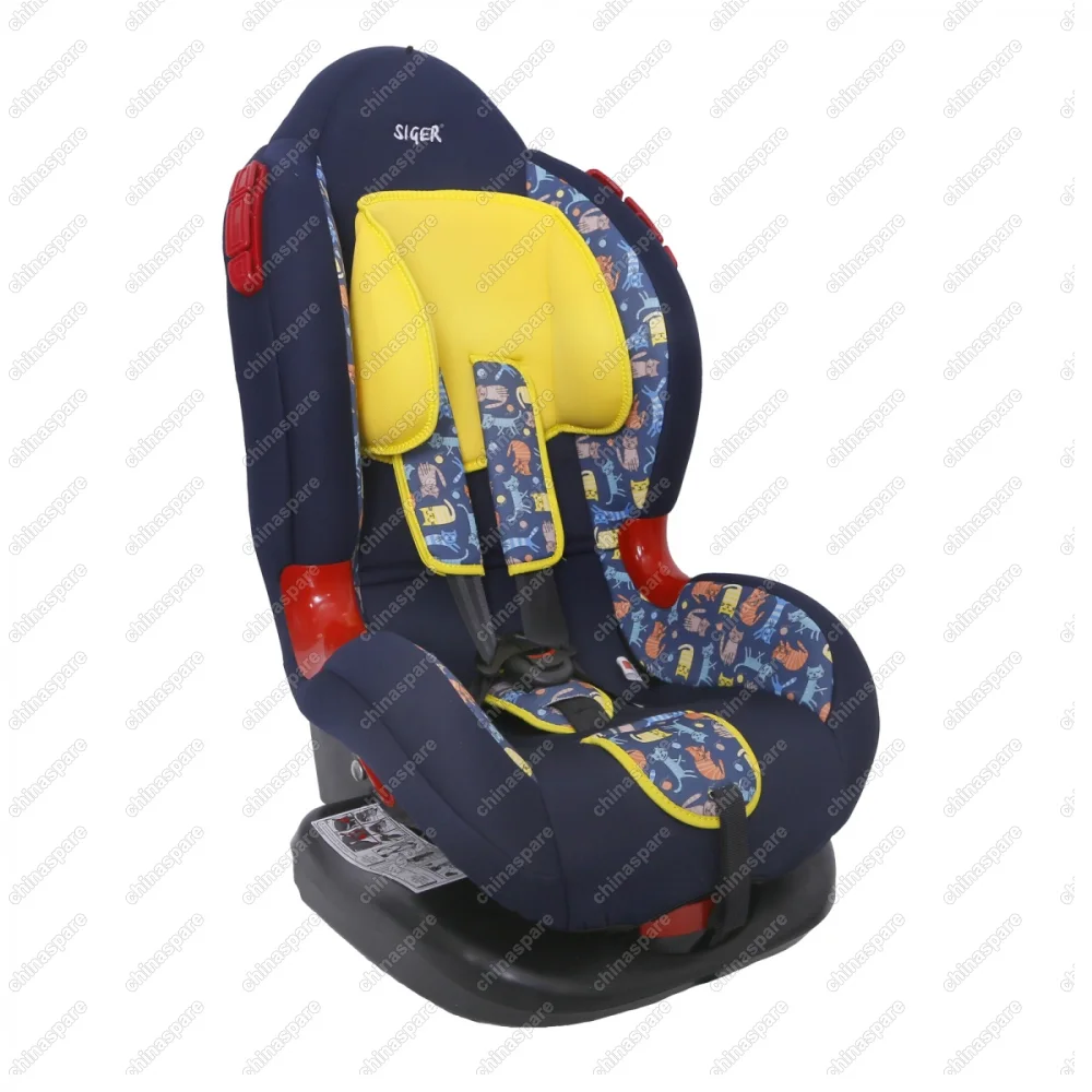 KRES2044 Детское автомобильное кресло SIGER ART "Кокон" котики, 1-7 лет, 9-25 кг, группа 1/2
