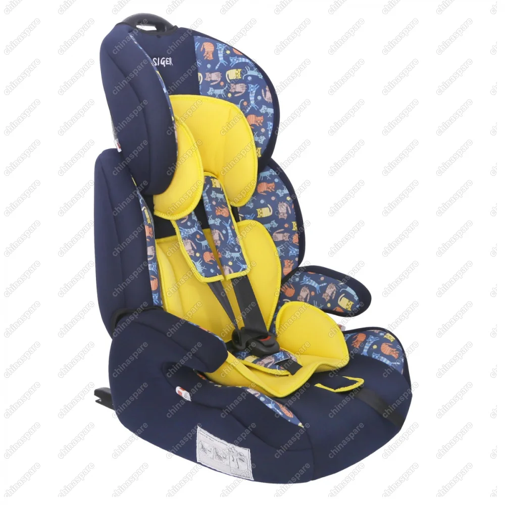 KRES2056 Детское автомобильное кресло SIGER ART "Стар ISOFIX" котики, 1-12 лет, 9-36 кг, группа 1/2/3