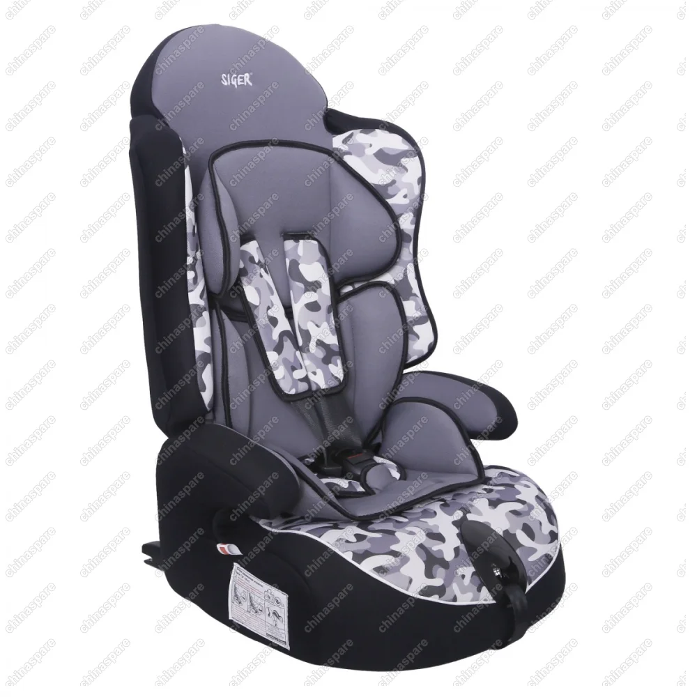 KRES2058 Детское автомобильное кресло SIGER ART "Прайм ISOFIX" милитари, 1-12 лет, 9-36 кг, группа 1/2/3