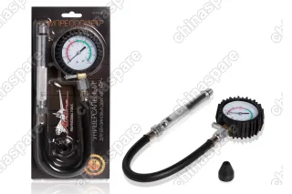 AT-CM-06 Компрессометр Универсальный Бензиновый, манометр в резиновом чехле, блистер