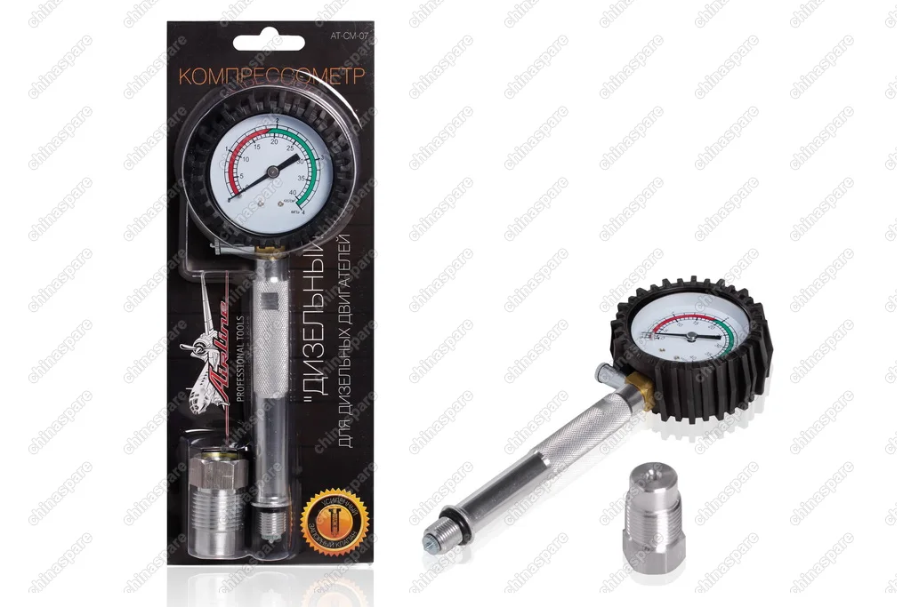 AT-CM-07 Компрессометр Дизельный (топл. cист. Bosch), манометр в резиновом чехле, блистер