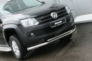 Защита переднего бампера d 76/42 двойная "Volkswagen Amarok" 2010-