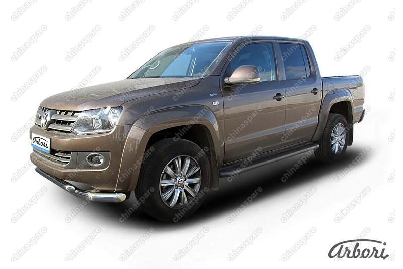 Комплект алюминиевых порогов Arbori Optima Black 2000 для VOLKSWAGEN Amarok 2013-2016