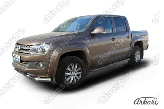 Комплект алюминиевых порогов Arbori Optima Black 2000 для VOLKSWAGEN Amarok 2013-2016