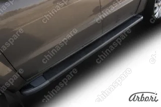 Комплект алюминиевых порогов Arbori Optima Black 2000 для VOLKSWAGEN Amarok 2013-2016