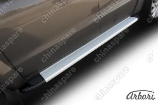 Комплект алюминиевых порогов Arbori Optima Silver 2000 для VOLKSWAGEN Amarok 2013-2016