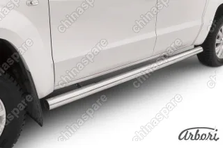 Защита порогов d76 труба Arbori нерж. сталь для Volkswagen AMAROK(2013) 2013-2016