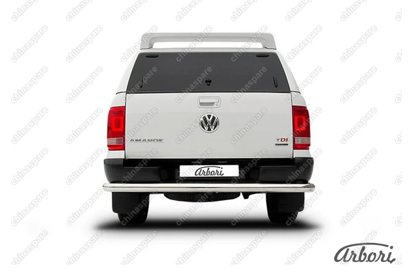 Защита заднего бампера d76 Arbori нерж. сталь для Volkswagen AMAROK(2013) 2013-2016