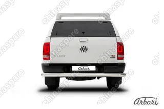 Защита заднего бампера d76 Arbori нерж. сталь для Volkswagen AMAROK(2013) 2013-2016