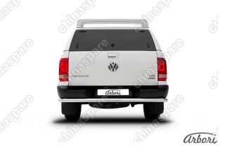 Защита заднего бампера d57 Arbori нерж. сталь для Volkswagen AMAROK(2013) 2013-2016