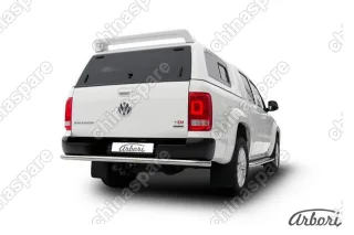 Защита заднего бампера d57 Arbori нерж. сталь для Volkswagen AMAROK(2013) 2013-2016