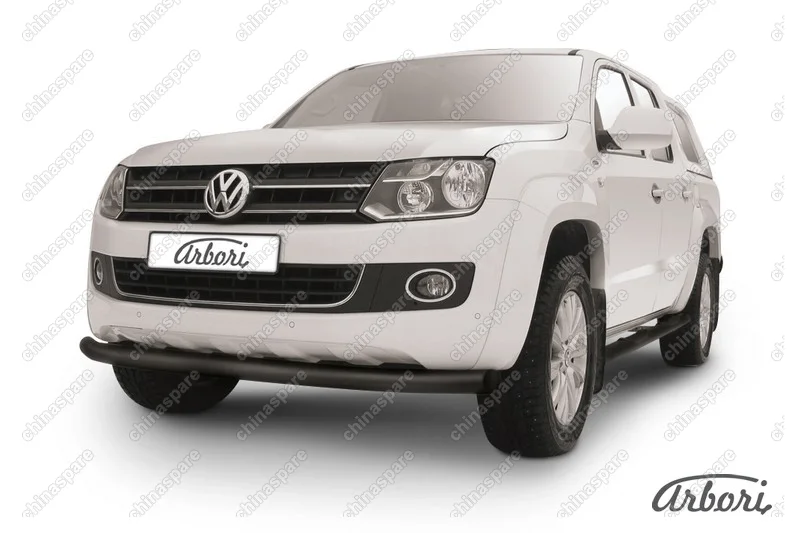 Защита переднего бампера d76 Arbori черн. для Volkswagen AMAROK(2013) 2013-2016