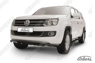 Защита переднего бампера d57 "волна" Arbori черн. для Volkswagen AMAROK(2013) 2013-2016