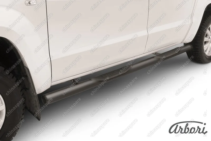 Защита порогов d76 с проступями Arbori черн. для Volkswagen AMAROK(2013) 2013-2016