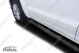 Защита порогов d76 с проступями Arbori черн. для Volkswagen AMAROK 2016-нв