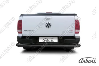 Защита заднего бампера d76 Arbori черн. для Volkswagen AMAROK 2016-нв