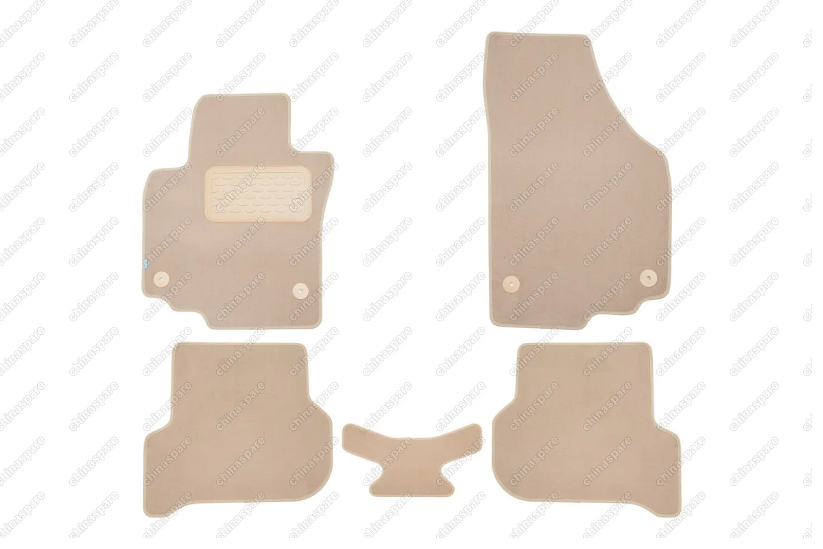 KLEVER04511622112kh Коврики в салон Klever Premium VOLKSWAGEN Golf Plus АКПП 2005-2008, хб., 5 шт. (текстиль, бежевые)