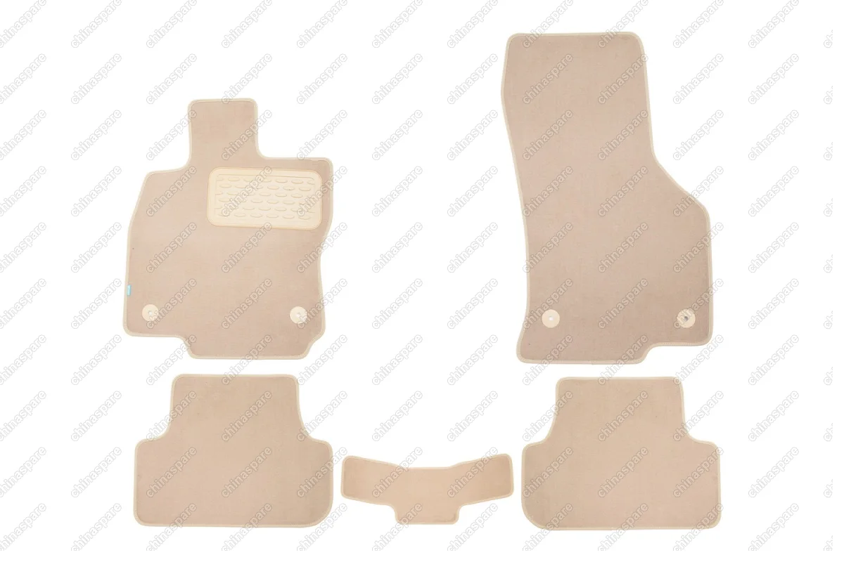 Коврики в салон Klever Premium VOLKSWAGEN Golf VII АКПП 2013-2016, хб., 5 шт. (текстиль, бежевые)