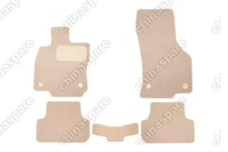 Коврики в салон Klever Premium VOLKSWAGEN Golf VII АКПП 2013-2016, хб., 5 шт. (текстиль, бежевые)