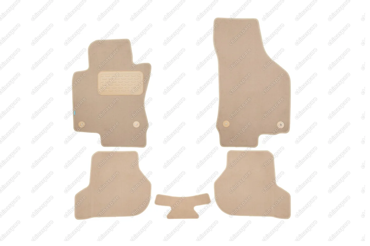 Коврики в салон Klever Premium VOLKSWAGEN Jetta V АКПП 2005-2011, сед., 5 шт. (текстиль, бежевые)