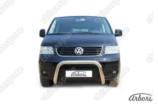 AFZDAVWM01 Кенгурятник d76 низкий "мини" Arbori нерж. сталь для Volkswagen MULTIVAN 2003-2009