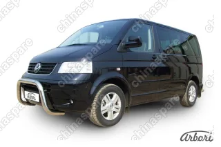 AFZDAVWM01 Кенгурятник d76 низкий "мини" Arbori нерж. сталь для Volkswagen MULTIVAN 2003-2009