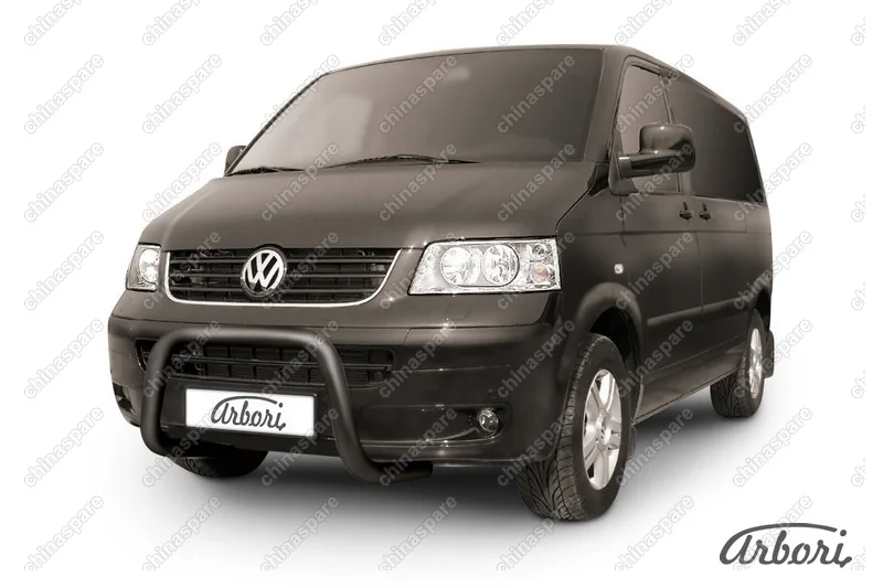 AFZDAVWM02B Кенгурятник d57 низкий "мини" Arbori черн. для Volkswagen MULTIVAN 2003-2009