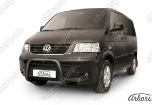 AFZDAVWM02B Кенгурятник d57 низкий "мини" Arbori черн. для Volkswagen MULTIVAN 2003-2009