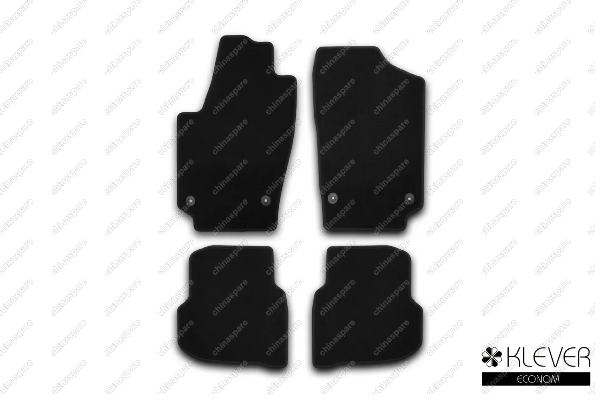 KVR01513001200k Коврики в салон Klever Econom VOLKSWAGEN Polo Sedan, 2010->, сед., 4 шт. (текстиль)