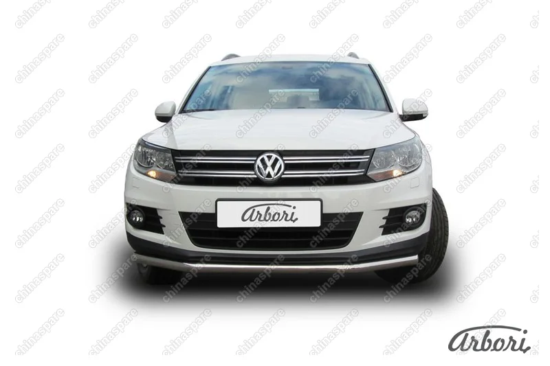 AFZDAVWTIG04 Защита переднего бампера d57 Arbori нерж. сталь для Volkswagen TIGUAN 2011-2017