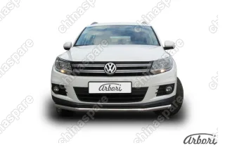AFZDAVWTIG04 Защита переднего бампера d57 Arbori нерж. сталь для Volkswagen TIGUAN 2011-2017
