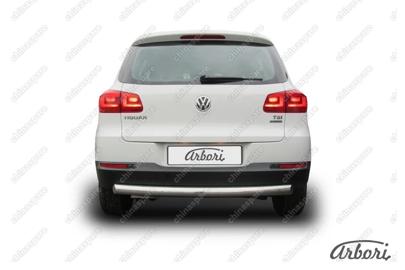 AFZDAVWTIG09 Защита заднего бампера d76 радиусная Arbori нерж. сталь для Volkswagen TIGUAN 2011-2017