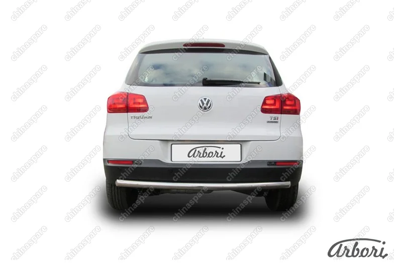 AFZDAVWTIG11 Защита заднего бампера d57 радиусная Arbori нерж. сталь для Volkswagen TIGUAN 2011-2017