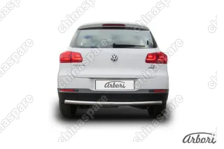 AFZDAVWTIG11 Защита заднего бампера d57 радиусная Arbori нерж. сталь для Volkswagen TIGUAN 2011-2017