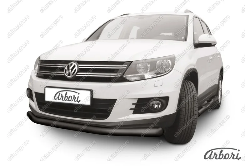AFZDAVWTIG02B Защита переднего бампера d76 Arbori черн. для Volkswagen TIGUAN 2011-2017