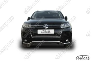AFZDAVWTR01 Защита переднего бампера d57 "волна" Arbori нерж. сталь для Volkswagen TOUAREG 2010-2014
