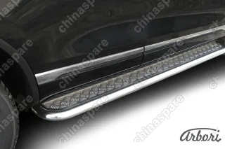 AFZDAVWTR06 Защита порогов d57 с листом усиленная Arbori нерж. сталь для Volkswagen TOUAREG 2010-2014