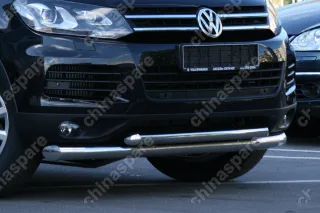 VWTG481189 Защита переднего бампера d 76/60 двойная "Volkswagen Touareg" 2010-