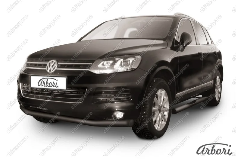 AFZDAVWTR03B Защита переднего бампера d76 Arbori черн. для Volkswagen TOUAREG 2010-2014