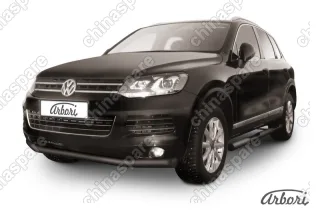 AFZDAVWTR03B Защита переднего бампера d76 Arbori черн. для Volkswagen TOUAREG 2010-2014
