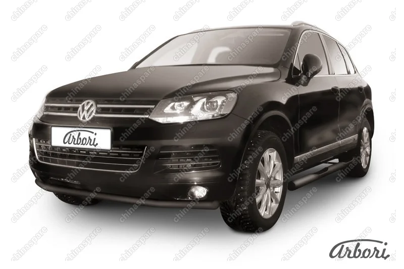 AFZDAVWTR05B Защита переднего бампера d57  Arbori черн. для Volkswagen TOUAREG 2010-2014