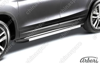 AFZDAALVWTR04 Комплект алюминиевых порогов Arbori Luxe Silver 2000 для VOLKSWAGEN Touareg 2013-2018