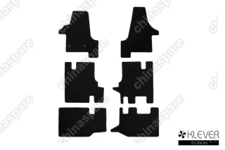 KLEVER01514201200k Коврики в салон Klever Econom VOLKSWAGEN Transporter (T5) 2003->, мв., 6 шт. (текстиль)
