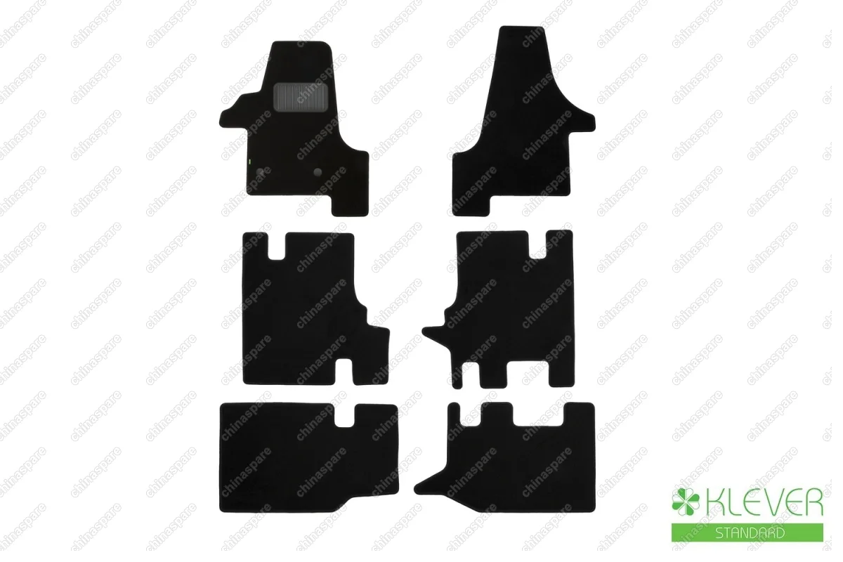 KLEVER02514201210kh Коврики в салон Klever Standard VOLKSWAGEN Transporter (T5) 2003->, мв., 6 шт. (текстиль)