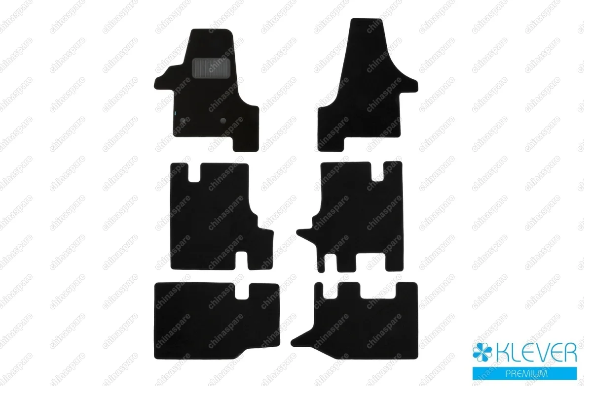 KLEVER03514222110kh Коврики в салон Klever Premium VOLKSWAGEN Transporter (T5) 2003->, мв., 6 шт. (текстиль)