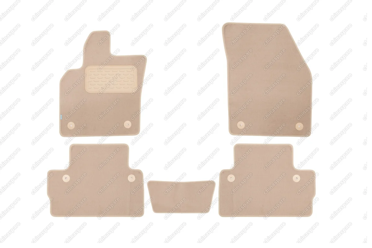 Коврики в салон Klever Premium VOLVO C30 АКПП 2006-2009, 2010->, хб., 5 шт. (текстиль, бежевые)